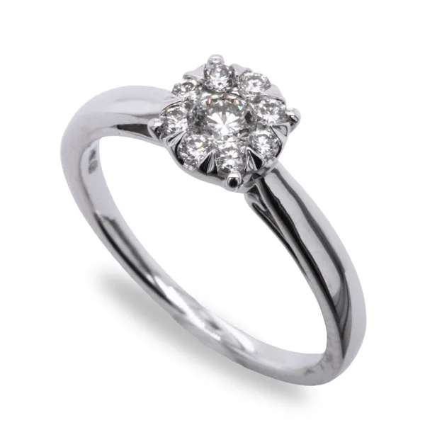 0.34 CT Diamond Cluster Ring