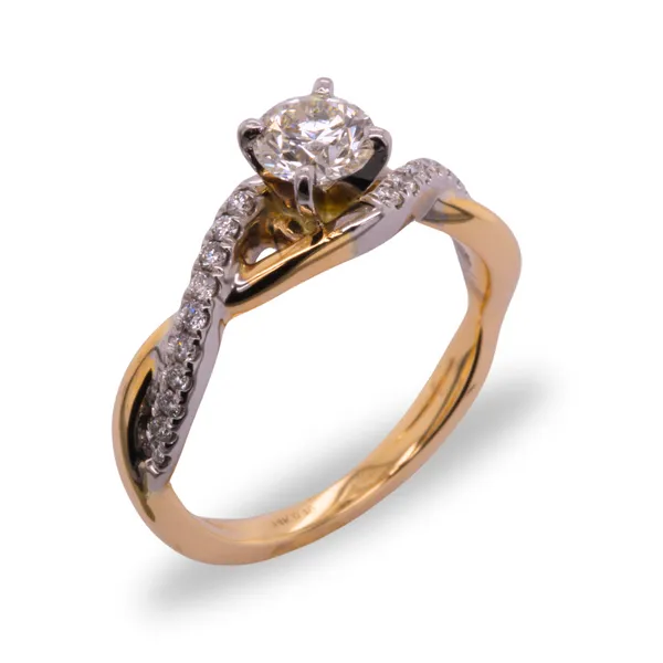 0.82CTW Diamond Twist Engagement Ring