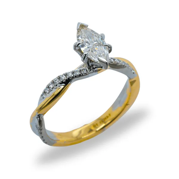 0.86 CTW Diamond Twist Engagement Ring