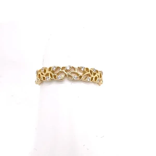 Yellow Gold and Diamond, vine design ring  Rasmussen Diamonds Mount Pleasant, WI