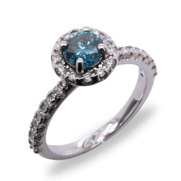 Blue And White Diamond Ring Rasmussen Diamonds Mount Pleasant, WI