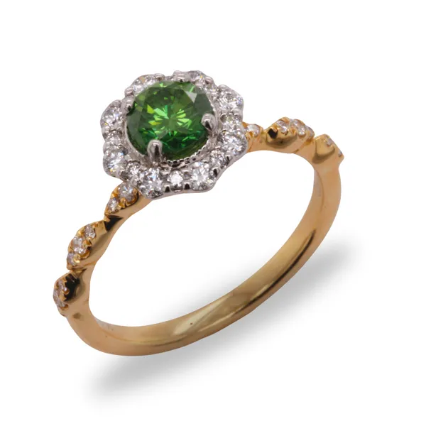 Green And White Diamond Ring similar item image