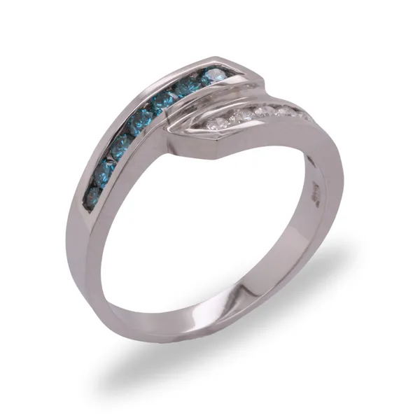 0.27CT Blue and White Diamond Ring Rasmussen Diamonds Mount Pleasant, WI