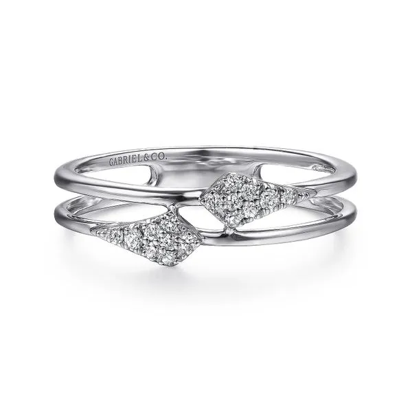Gabriel and Co. White Gold Stackable Diamond Ring Rasmussen Diamonds Mount Pleasant, WI
