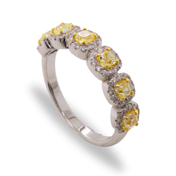 1 CT Yellow And White Diamond Ring Rasmussen Diamonds Mount Pleasant, WI