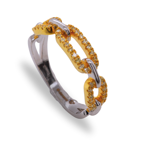 0.25 CT Natural Yellow Diamond Link Ring Rasmussen Diamonds Mount Pleasant, WI