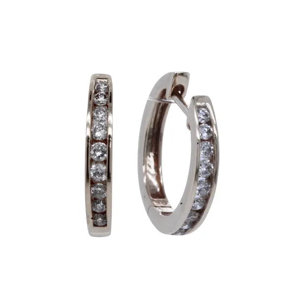 1/2 CT Diamond Hoop Earrings Rasmussen Diamonds Mount Pleasant, WI