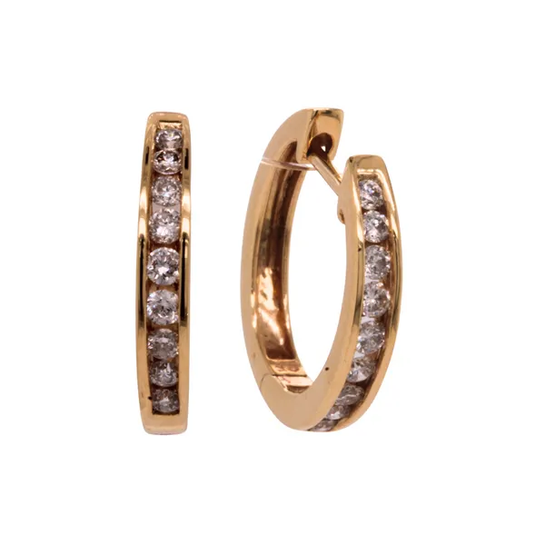 1/2 CT Diamond Hoop Earrings Rasmussen Diamonds Mount Pleasant, WI