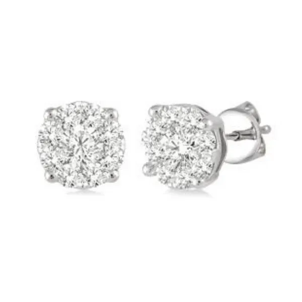 White Gold Diamond Earrings Rasmussen Diamonds Mount Pleasant, WI