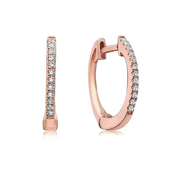 Rose Gold Diamond Earrings Rasmussen Diamonds Mount Pleasant, WI