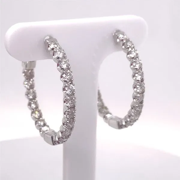 2CTW DIAMOND INSIDE OUT HOOPS WHITE GOLD Rasmussen Diamonds Mount Pleasant, WI