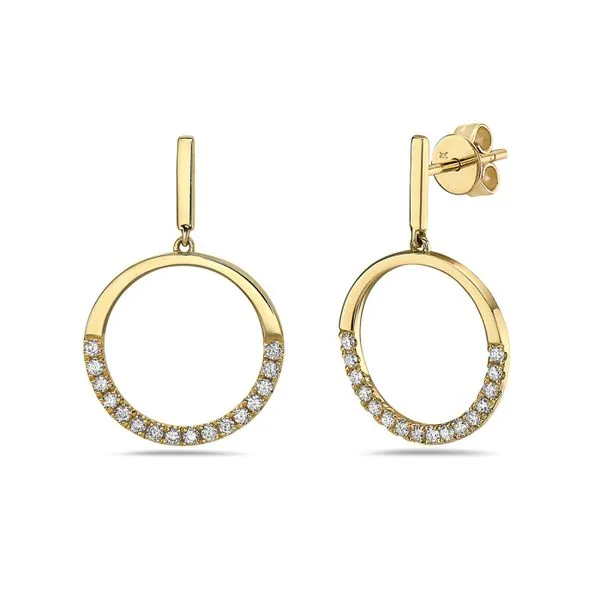 Yellow Gold Diamond Earrings Rasmussen Diamonds Mount Pleasant, WI