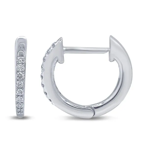 1/10ctw Diamond Huggie Hoop Earrings Rasmussen Diamonds Mount Pleasant, WI