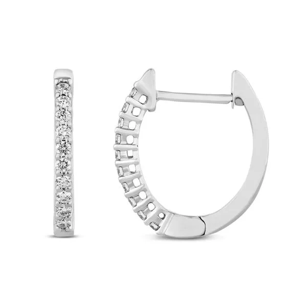 1/4CTW Diamond Huggie Hoop Earrings Rasmussen Diamonds Mount Pleasant, WI