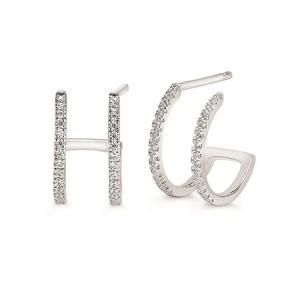 .26Ct Diamond Double Hoop Earrings Rasmussen Diamonds Mount Pleasant, WI