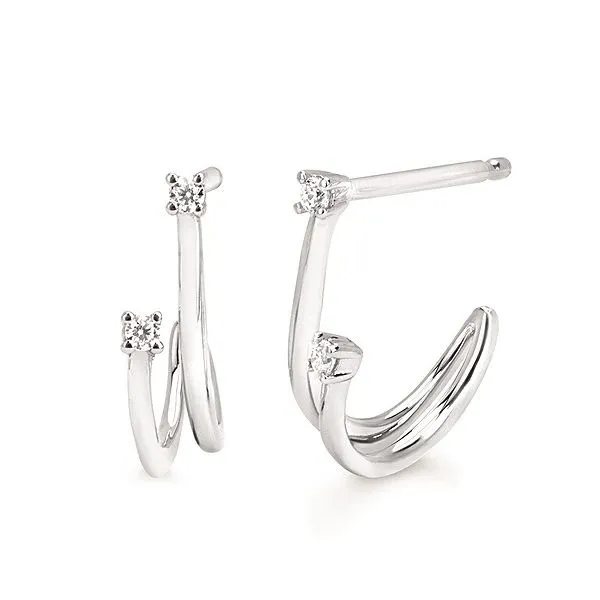 Diamond Double Hoop Earrings Rasmussen Diamonds Mount Pleasant, WI