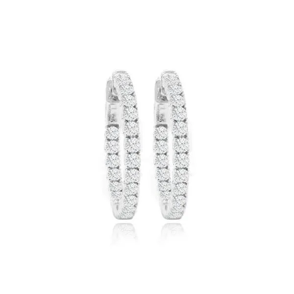 1.40 CT Diamond Hoop Earrings Rasmussen Diamonds Mount Pleasant, WI