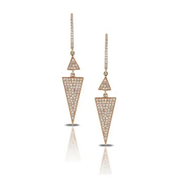 Doves 0.38CT Diamond Dangle Earrings Rasmussen Diamonds Mount Pleasant, WI