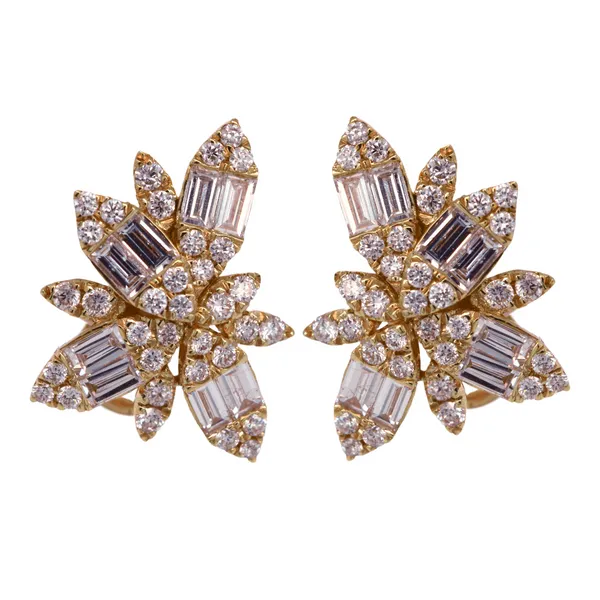 .79CTW Diamond Cluster Earrings Rasmussen Diamonds Mount Pleasant, WI