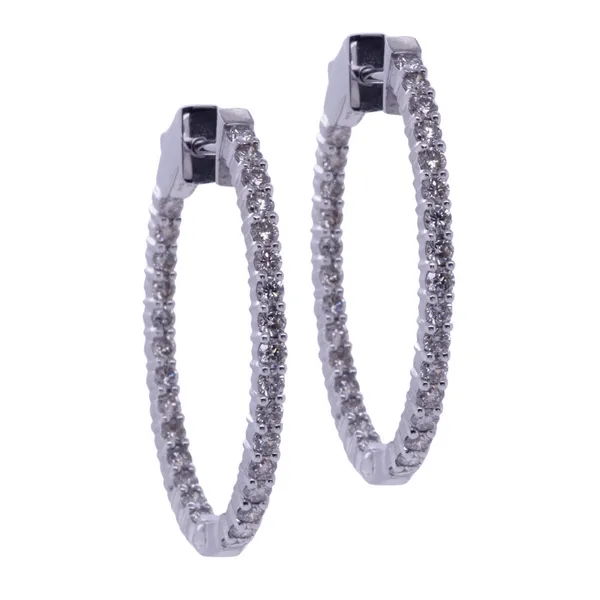 2CT Diamond Hoop Earrings Rasmussen Diamonds Mount Pleasant, WI