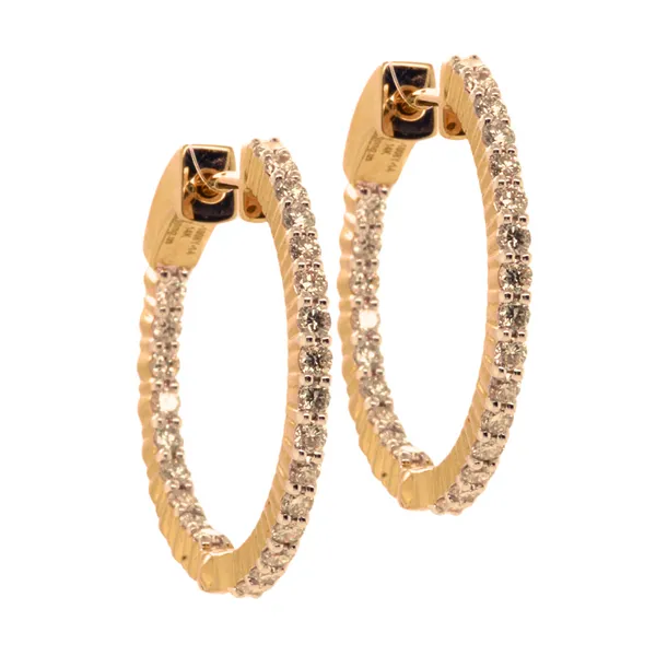 Diamond Hoop Earrings Rasmussen Diamonds Mount Pleasant, WI