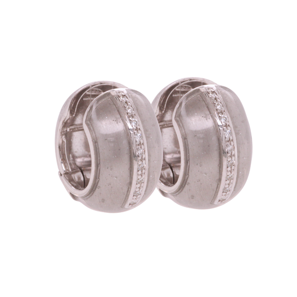 Enamel, Diamond, and Sterling Silver Earrings Rasmussen Diamonds Mount Pleasant, WI