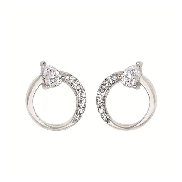 Diamond Circle Earrings