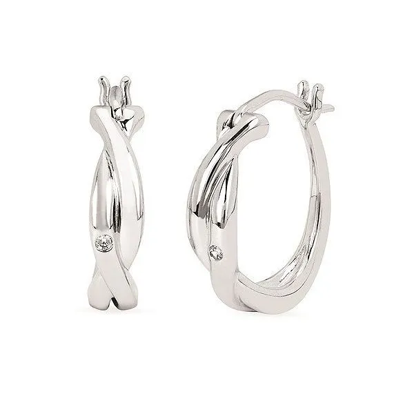 Sterling Silver Diamond Hoops Rasmussen Diamonds Mount Pleasant, WI