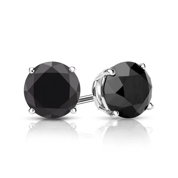 0.45 CT Black Diamond Stud Earrings Rasmussen Diamonds Mount Pleasant, WI