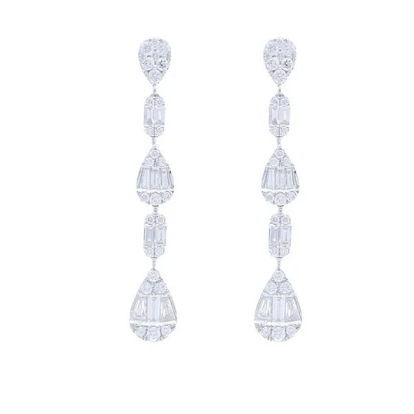 1CT Diamond Long Dangle Earrings Rasmussen Diamonds Mount Pleasant, WI