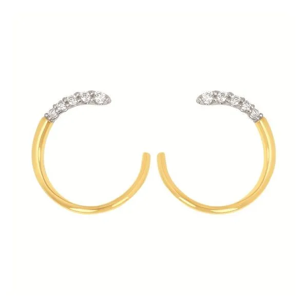 Diamond Half Hoop Earrings