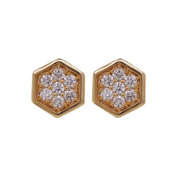 Diamond Honeycomb Stud Earrings Rasmussen Diamonds Mount Pleasant, WI
