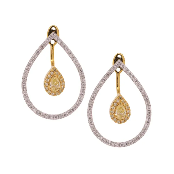 0.78CT Yellow Diamond Floating Earrings Rasmussen Diamonds Mount Pleasant, WI