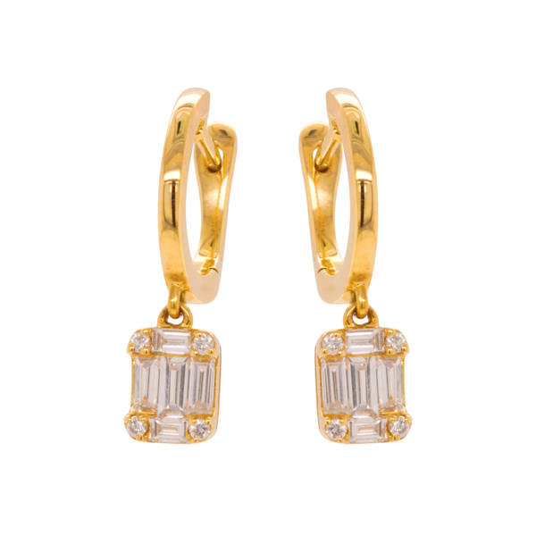 Rectangular Diamond Dangle Earrings Rasmussen Diamonds Mount Pleasant, WI