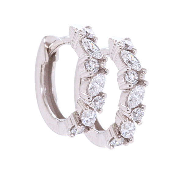 0.36 CT Diamond Huggie Hoop Earrings Rasmussen Diamonds Mount Pleasant, WI