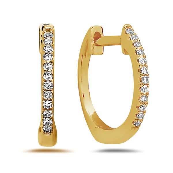 Yellow Gold Diamond Earrings Rasmussen Diamonds Mount Pleasant, WI