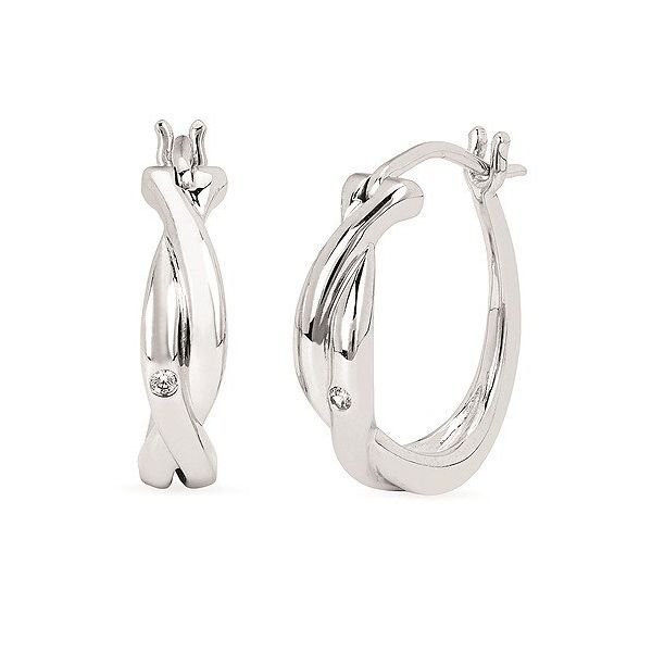 Sterling Silver Diamond Hoops Rasmussen Diamonds Mount Pleasant, WI