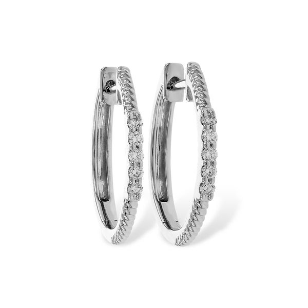 Diamond Hoop Earrings Rasmussen Diamonds Mount Pleasant, WI
