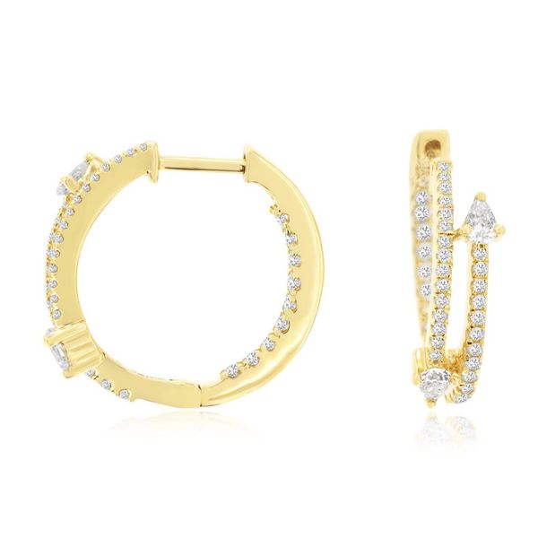 Diamond Hinged Bypass Hoop Earrings Rasmussen Diamonds Mount Pleasant, WI