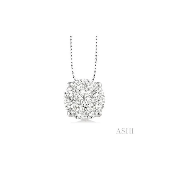 White Gold Diamond Pendant Rasmussen Diamonds Mount Pleasant, WI
