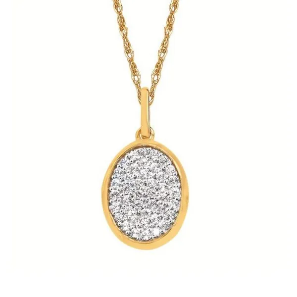 0.26 CT Diamond Oval Cluster Pendant Rasmussen Diamonds Mount Pleasant, WI