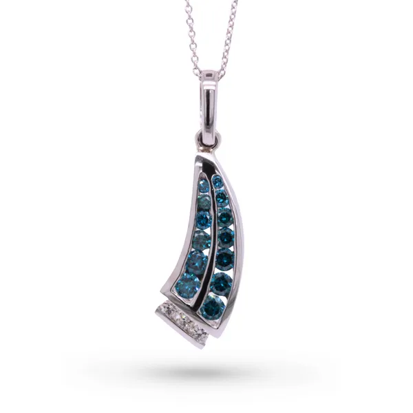 0.54 CT Blue And White Diamond Sailboat Pendant Rasmussen Diamonds Mount Pleasant, WI