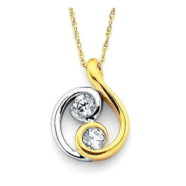 Diamond Swirl Pendant Rasmussen Diamonds Mount Pleasant, WI