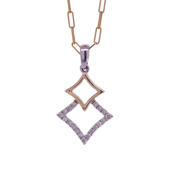 Two-Tone Diamond Pendant Rasmussen Diamonds Mount Pleasant, WI