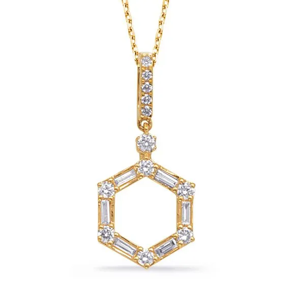 Hexagon Shape Diamond Pendant similar item image