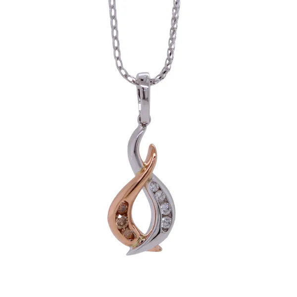 Twisted Gold Diamond Pendant Rasmussen Diamonds Mount Pleasant, WI