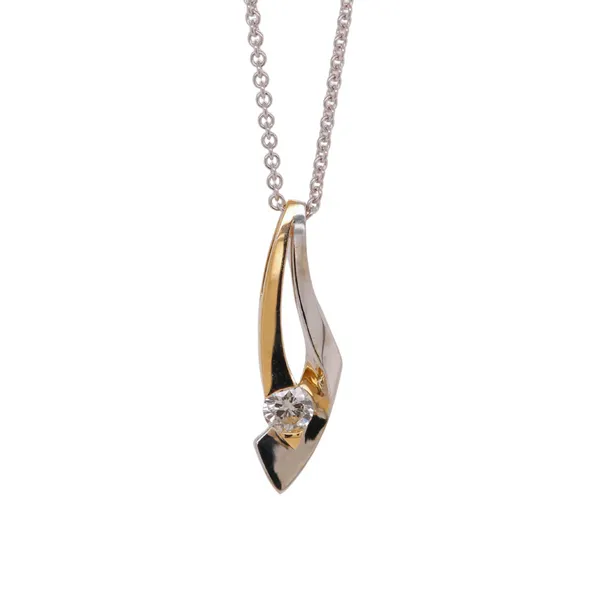 .26ct Two Tone Bold Drop Diamond Pendant Rasmussen Diamonds Mount Pleasant, WI