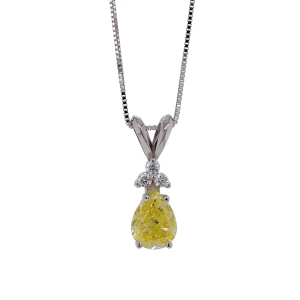 Yellow And White Diamond Pendant Rasmussen Diamonds Mount Pleasant, WI