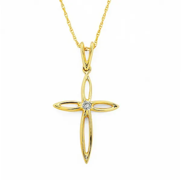 0.03 CT Diamond Cross Pendant Rasmussen Diamonds Mount Pleasant, WI