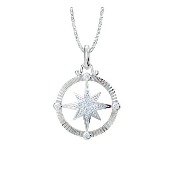 Diamond Compass Pendant Rasmussen Diamonds Mount Pleasant, WI